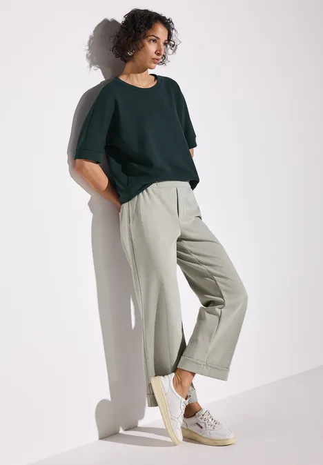 Silk-Look T-Shirt hunter green