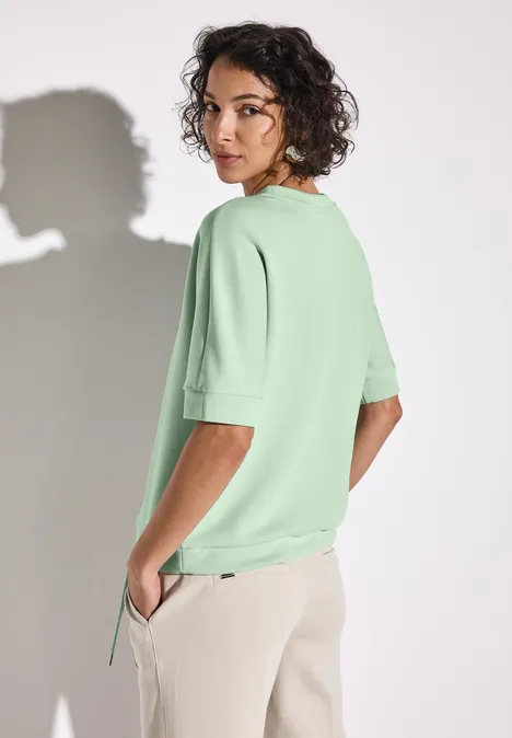 Silk-Look T-Shirt milky green