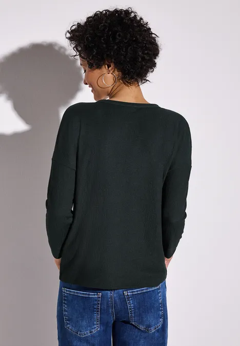 Tunika-Jacke mit Struktur hunter green