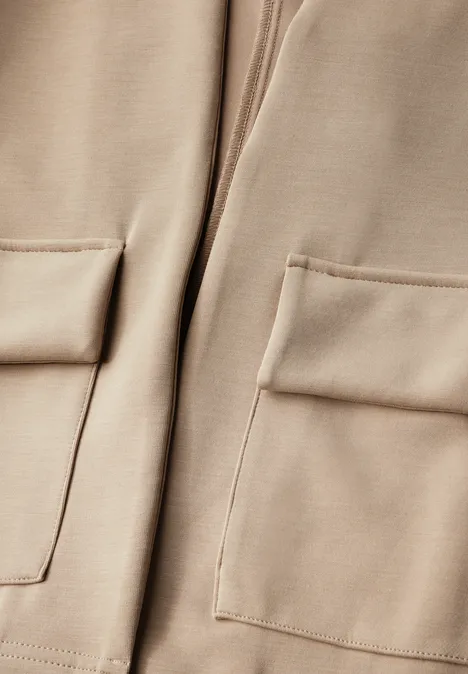 Silk-Look Jacke safari beige
