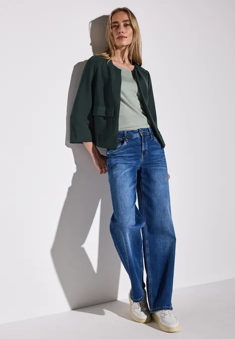 Silk-Look Jacke hunter green
