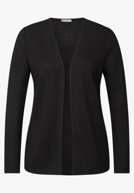 Strick-Look Jacke Black