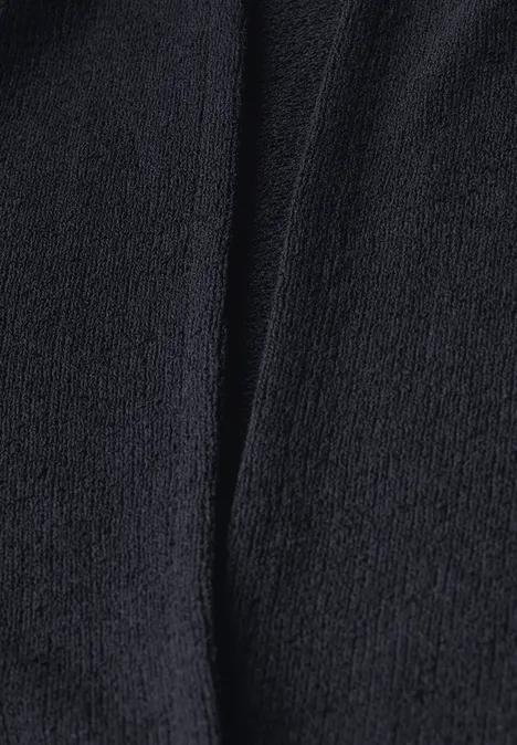 Jas met gebreide look deep blue