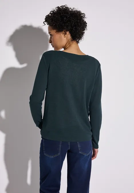Strick-Look Jacke hunter green