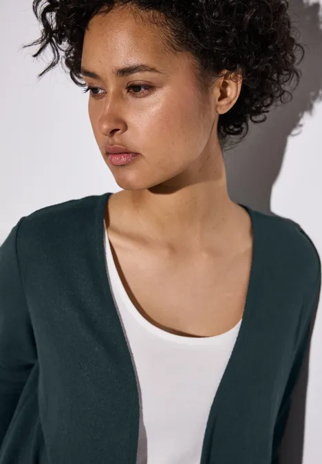 Strick-Look Jacke hunter green