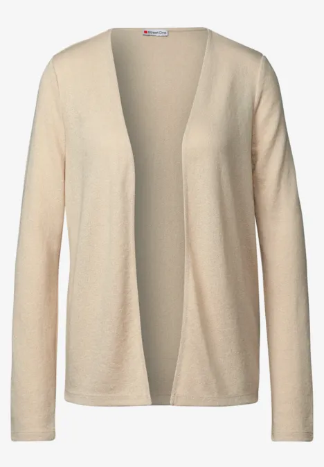 Strick-Look Jacke cotton beige