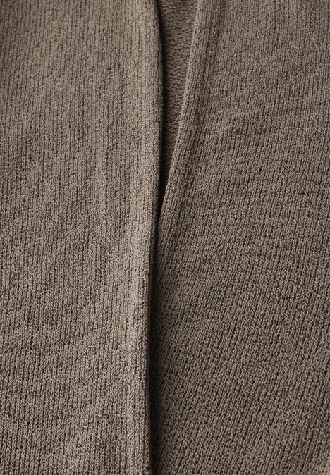 Strick-Look Jacke stone brown