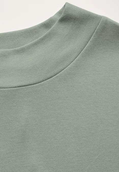Turtleneck T-Shirt dusty milky green