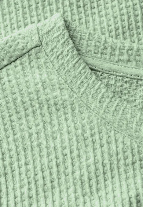 Kuscheliges Strukturshirt milky green mel.