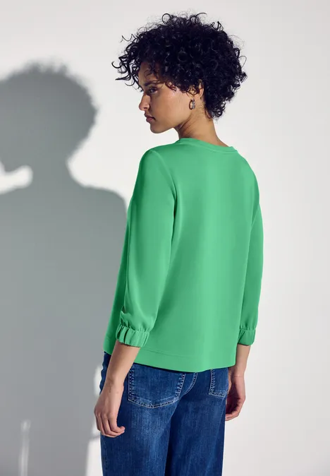 Chemise en soie tendril green