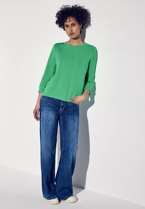 Chemise en soie tendril green