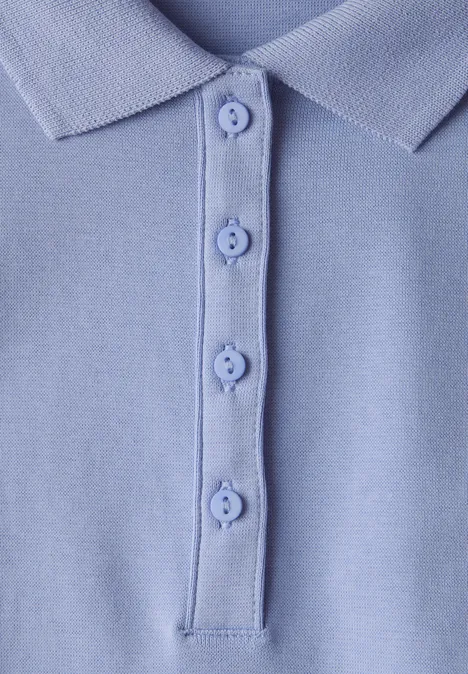Poloshirt mit Rippstruktur viola lilac