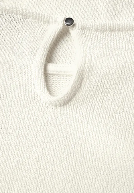 Strick-Look Shirt off white