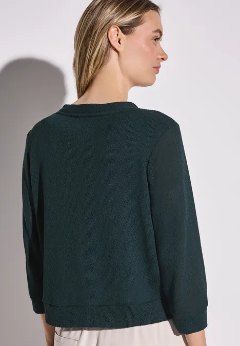 Strick-Look Jacke hunter green