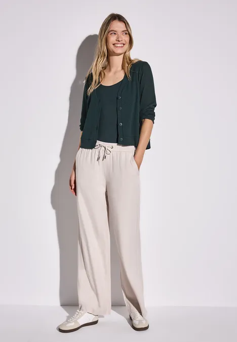 Strick-Look Jacke hunter green