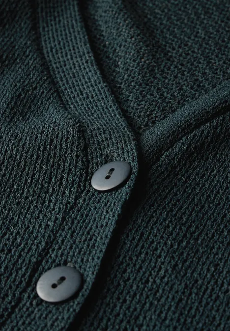 Strick-Look Jacke hunter green
