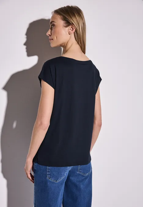 Shirt mit Raffung deep blue
