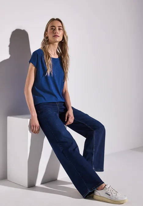 Shirt mit Raffung dodger blue
