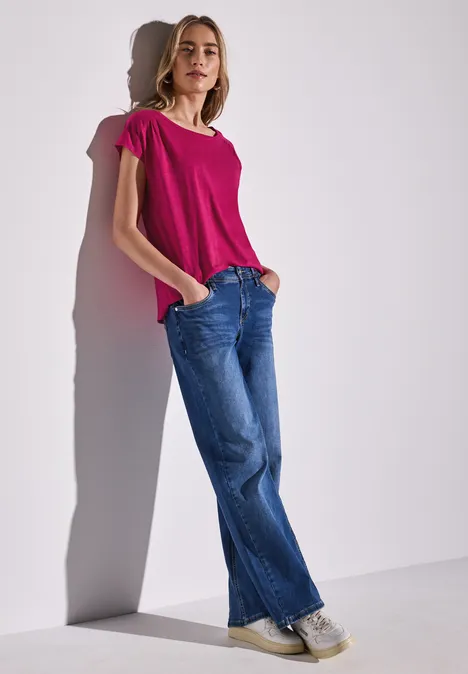Shirt mit Raffung juicy berry