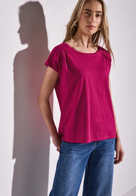 Shirt mit Raffung juicy berry