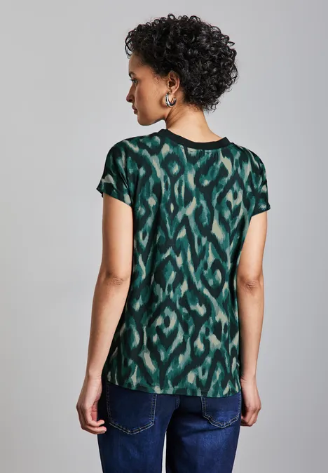 Bedrucktes T-Shirt hunter green