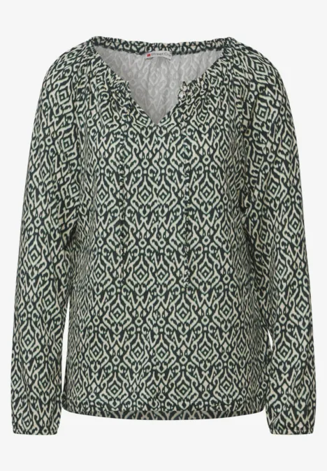 Bedrucktes Raglan Shirt hunter green