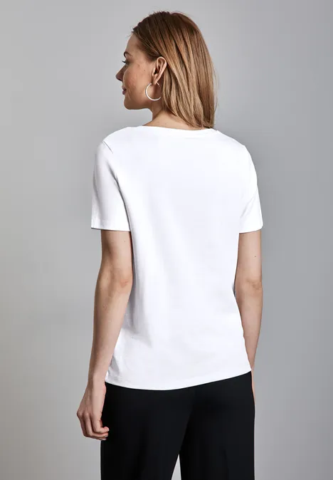 Basic V-Neck Shirt White