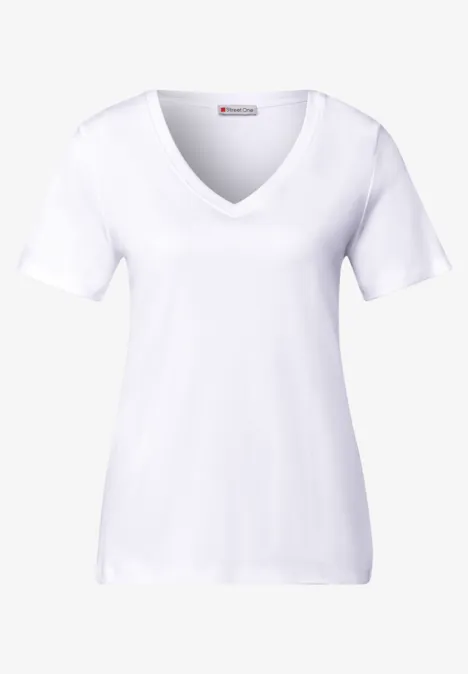 Basic V-Neck Shirt White