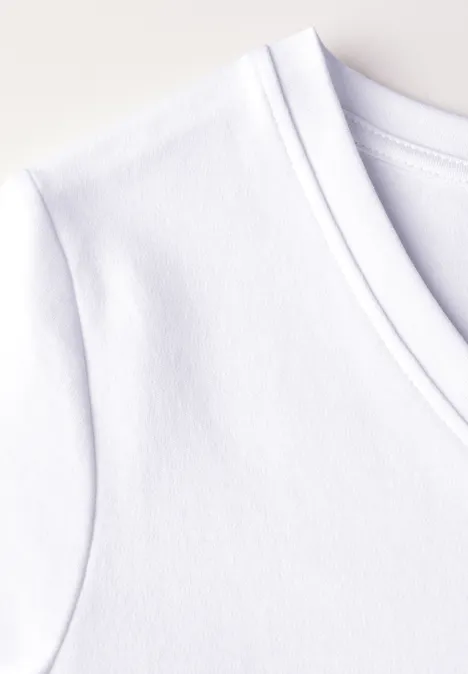 Basic V-Neck Shirt White