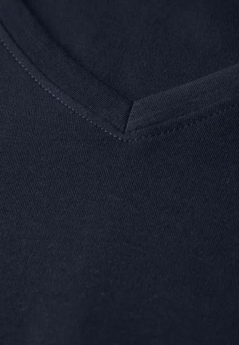Basic V-Neck Shirt deep blue