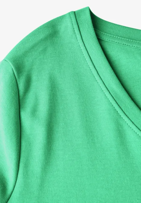 Basic V-Neck Shirt tendril green Basic V-Neck Shirt tendril green