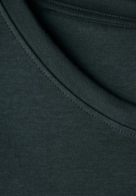 Basic shirt met ronde hals hunter green