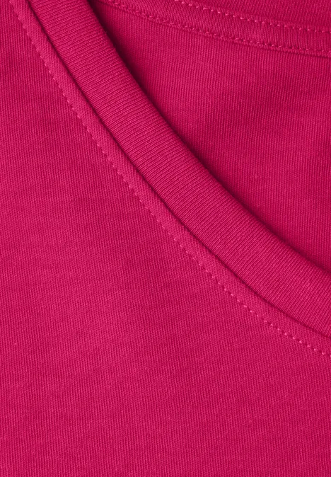 Basic Rundhalsshirt juicy berry