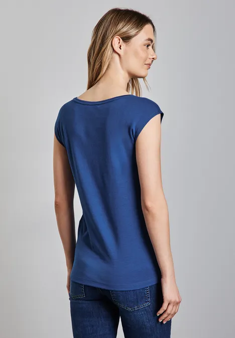 Long Shape Shirt mit Knöpfen dodger blue