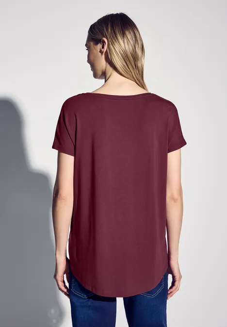 Langes Shirt dark cherry red