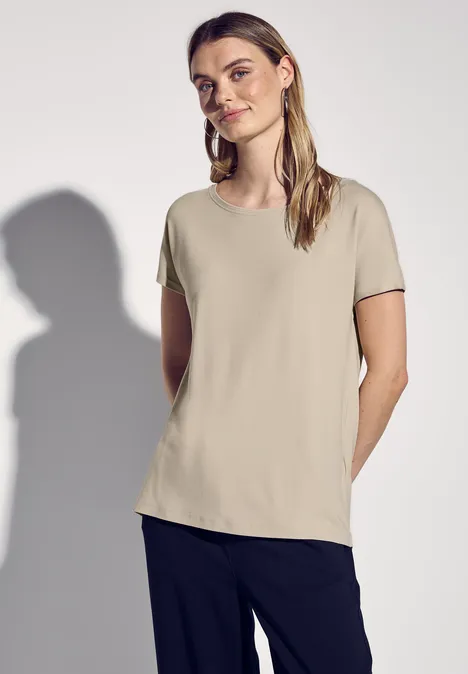 Langes Shirt cotton beige