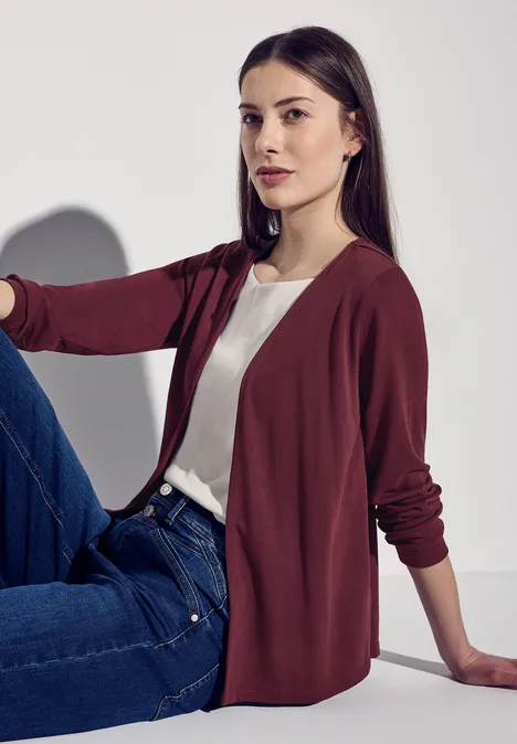 Offene Jacke dark cherry red