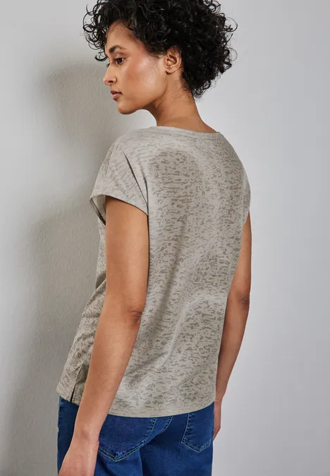 Bedrucktes Shirt clay taupe