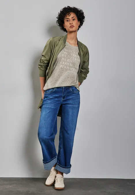 Bedrucktes Shirt clay taupe