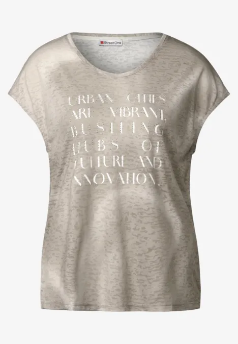 Bedrucktes Shirt clay taupe