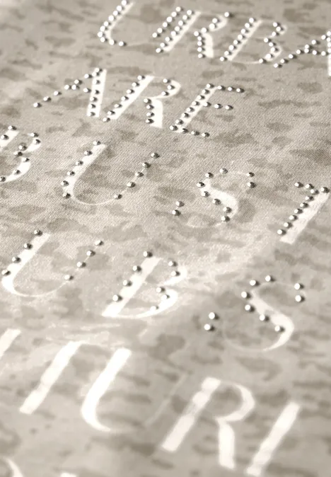 Bedrucktes Shirt clay taupe
