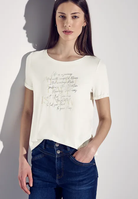 T-Shirt mit Print off white