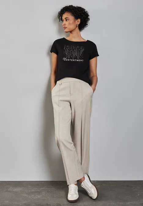 T-Shirt mit Print Black