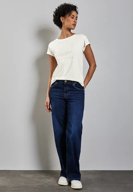 T-Shirt mit Print off white