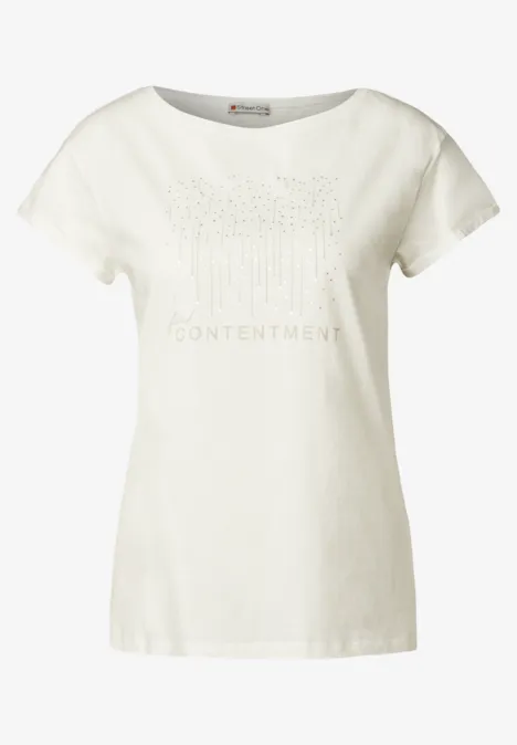 T-Shirt mit Print off white
