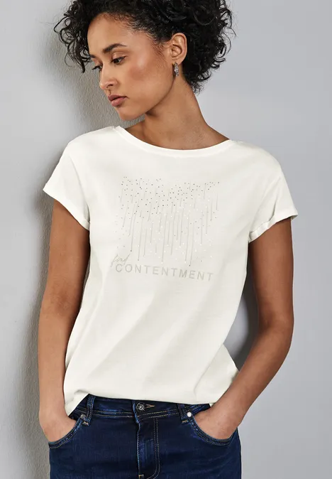 T-Shirt mit Print off white