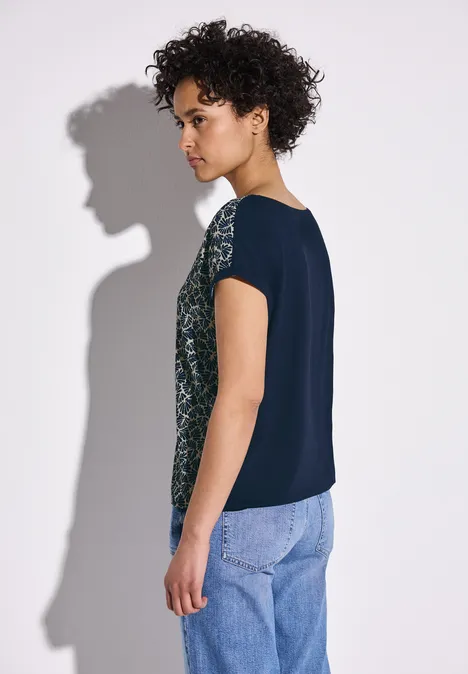 Shirt mit bedruckter Front deep blue