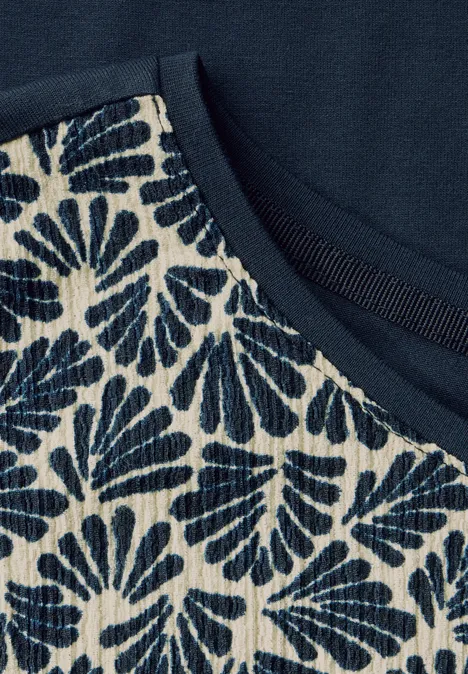 Shirt mit bedruckter Front deep blue