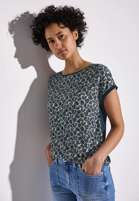 Shirt mit bedruckter Front deep blue