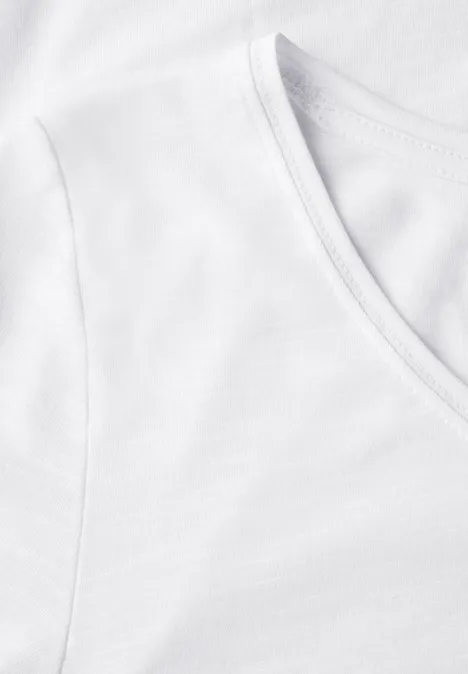 Basic T-Shirt in Unifarbe White